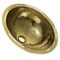 Nantucket Sinks RLB 16.5 Inch Hammered Brass Round Undermount Bathroom Sink With Overflow RLB-OF - alternate 3
